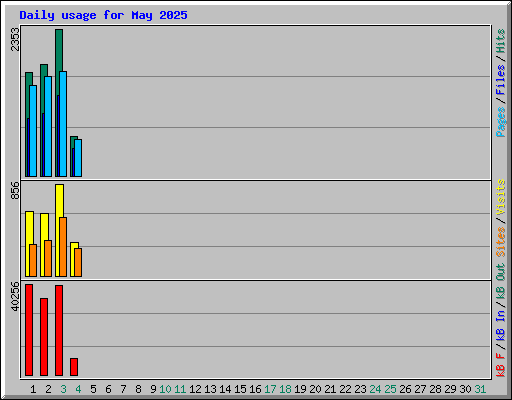 Daily usage for May 2025