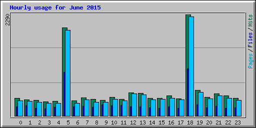 Hourly usage for June 2015