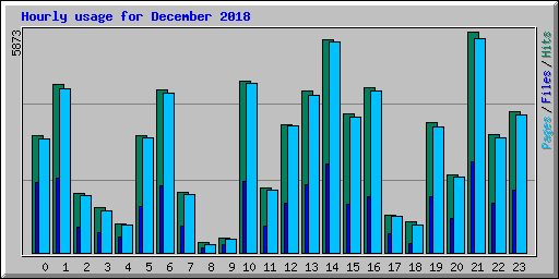 Hourly usage for December 2018