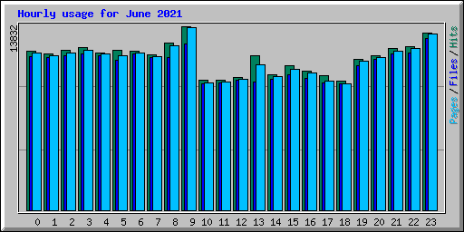 Hourly usage for June 2021