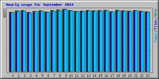 Hourly usage for September 2024