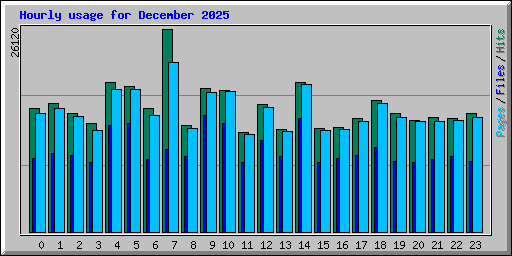 Hourly usage for December 2025