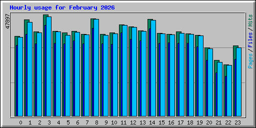 Hourly usage for February 2026